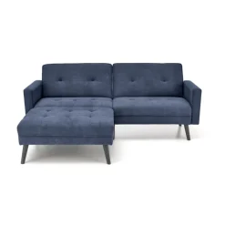 CORNELIUS Sovesofa med skammel - blå
