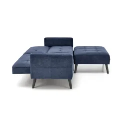 CORNELIUS Sovesofa med skammel - blå
