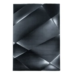 Costa Kortluvet tæppe Abstrakt - Sort