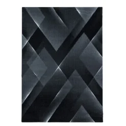 Costa Kortluvet tæppe Abstrakt - Sort