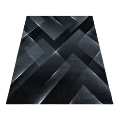Costa Kortluvet tæppe Abstrakt - Sort