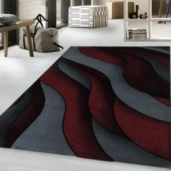 Costa Kortluvet tæppe Bølge - Rød