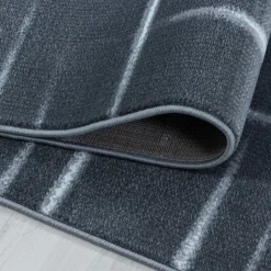 Costa Kortluvet tæppe Stribet - Grå