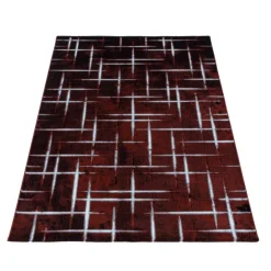 Costa Kortluvet tæppe Stribet - Rød