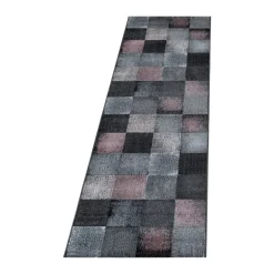 Costa Kortluvet Tæppeløber Abstrakt Bølge - Pink