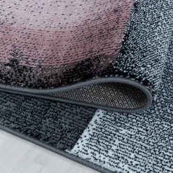 Costa Kortluvet Tæppeløber Abstrakt Bølge - Pink