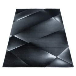 Costa Kortluvet Tæppeløber Abstrakt - Sort