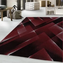 Costa Kortluvet Tæppeløber Abstrakt - Rød