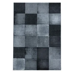 Costa Kortluvet Tæppeløber Abstrakt Bølge - Sort