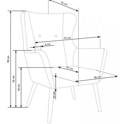 COTTO lænestol, - Beige