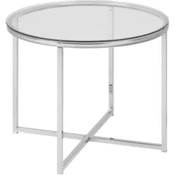 Cross hjørnebord klar glas