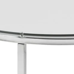 Cross hjørnebord klar glas