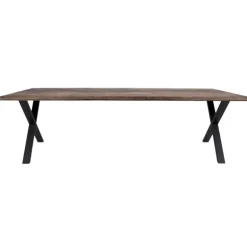 CURVE Spisebord mørkolieret 300x100 cm med bølget kant