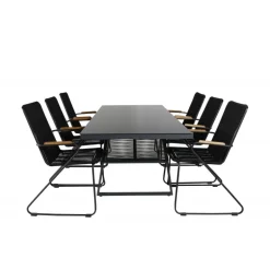 Dallas Loungesæt - Havemøbelsæt - Sort,Natur