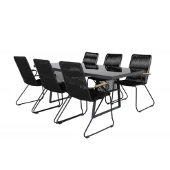 Dallas Loungesæt - Havemøbelsæt - Sort,Natur