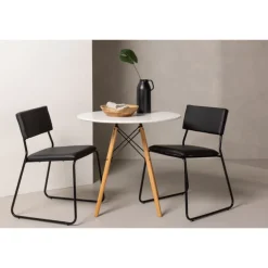 Danburi Rundt Spisebordssæt - Sort og Hvid