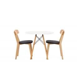 Danburi Rundt Spisebordssæt - Natur og Hvid