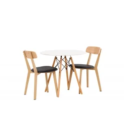 Danburi Rundt Spisebordssæt - Natur og Hvid