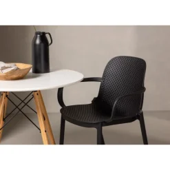 Danburi Rundt Spisebordssæt - Sort og Hvid