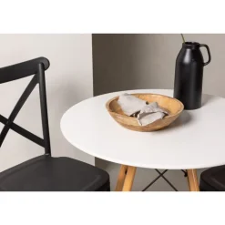 Danburi Rundt Spisebordssæt - Sort og Hvid