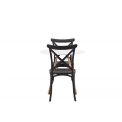 Danburi Rundt Spisebordssæt - Sort og Hvid