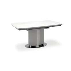 DANCAN Spisebord med udtræk, 160 kan udvides til 220 cm - Hvid og Grå