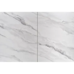 DANCAN Spisebord med udtræk, 160 kan udvides til 220 cm - Hvid og Grå