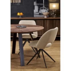 DANILO bord Valnød/Sort