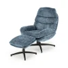 DARIO lænestol med skammel, blå
