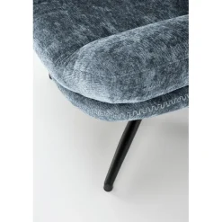 DARIO lænestol med skammel, blå