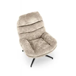 DARIO lænestol med skammel, Beige