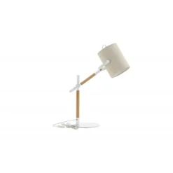 Dennis Lampe - Beige, Hvid og Træ