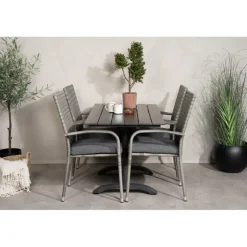 Denver Loungesæt - Havemøbelsæt - Sort,Grå