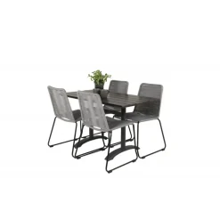 Denver Loungesæt - Havemøbelsæt - Sort,Grå