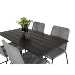 Denver Loungesæt - Havemøbelsæt - Sort,Grå