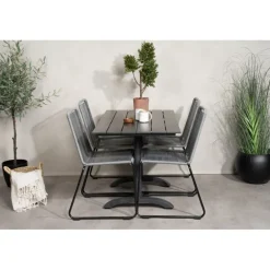 Denver Loungesæt - Havemøbelsæt - Sort,Grå