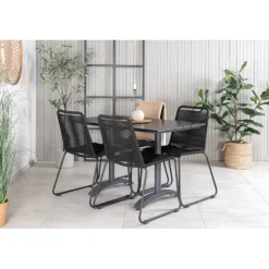 Denver t Loungesæt - Havemøbelsæt - Sort