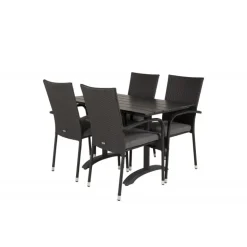 Denver t Loungesæt - Havemøbelsæt - Sort