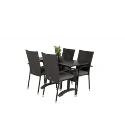 Denver t Loungesæt - Havemøbelsæt - Sort