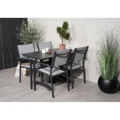 Denver t Loungesæt - Havemøbelsæt - Sort,Grå