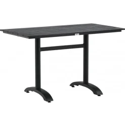 Denver t Spisebord 120 x 70 cm - Sort Aintwood og Aluminium