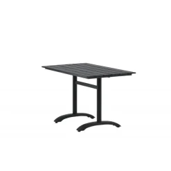Denver t Spisebord 120 x 70 cm - Sort Aintwood og Aluminium