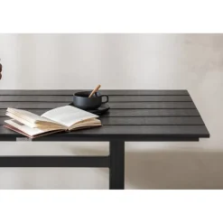 Denver t Spisebord 120 x 70 cm - Sort Aintwood og Aluminium