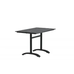 Denver t Spisebord 120 x 70 cm - Sort Aintwood og Aluminium