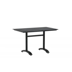 Denver t Spisebord 120 x 70 cm - Sort Aintwood og Aluminium