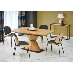 DIAMOND bord gyldent egetræ, ben gyldent egetræ