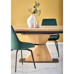 DIAMOND bord gyldent egetræ, ben gyldent egetræ