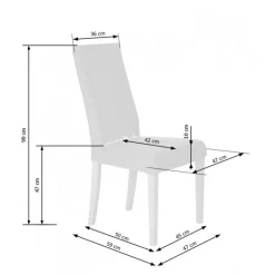 DIEGO Spisebordsstol, - Hvid