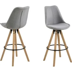 Dima barstol grå stof