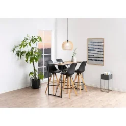 Dima barstol sort læderlook